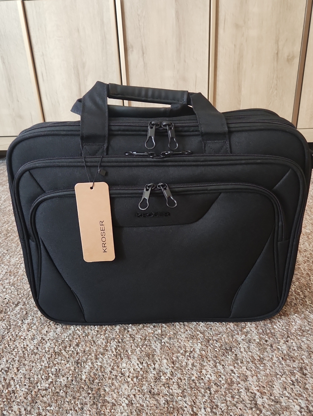 Kroser Black Laptop Briefcase